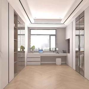 Premium Modern Solid Wood Walk-in Closet Custom Built-in Modular Eco-Friendly Storage Armoire with Shelves System - Product Image 3