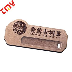 窓付き木製ピンネームバッジ工場価格新しい竹の装飾ヨーロッパ木製民芸ビジネスギフト - Product Image 3