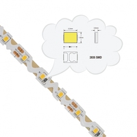 Lampu Strip LED Fleksibel Bentuk S Smd 2835 Rgb Ultra-tipis Zig Zag Dapat Dibengkokkan 120 240 60LEDS 6mm 8mm DC 12V 24V