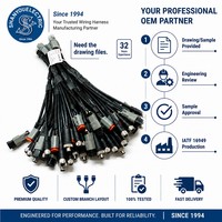 Faisceau de câblage sur mesure avec connecteurs Deutsch 2/4/8 broches, faisceau de câblage OEM pour panneau de commande d'alarme incendie (FACP)