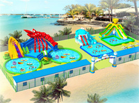 High Kids N Adults Outdoor Big Inflatable Water Slides,Used Water Park Equipment