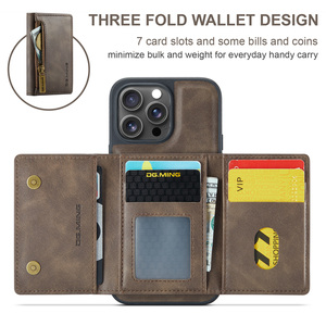Funda de Teléfono con Carga Magnética Inalámbrica de Cuero de Lujo DG.Ming, Multifuncional con Soporte, Cartera y Ranuras para Tarjetas para iPhone 15/14/13 <span class=keywords><strong>Pro</strong></span> <span class=keywords><strong>MAX</strong></span> - Product Image 4