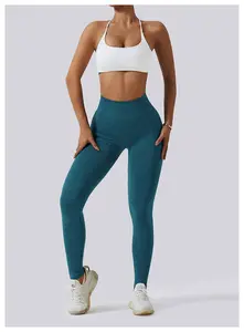 Womens Cationic vải vớ xà cạp cao eo nén yoga quần phòng tập thể dục Workout Yoga xà cạp cho phụ nữ chất lượng cao