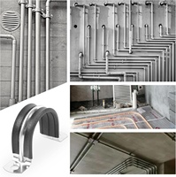 Support de fixation rigide en acier inoxydable renforcé de 3/4 pouce avec 2 trous, pince de câble en U, support de fixation pour tuyaux isolés, diverses applications