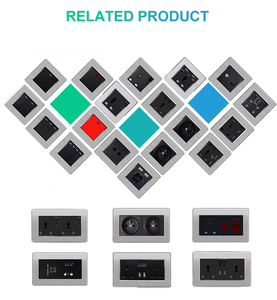 Khu dân cư khách sạn sử dụng 4 gang 250V tường chuyển đổi thép không gỉ bạc + đen 1-3 ngày giao hàng mục đích chung SM-SS2-004 4 chuyển đổi - Product Image 6