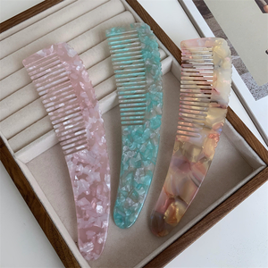 Sheshares Dainty หวีผมอะซิเตทหนาแบบเกาหลีป้องกันไฟฟ้าสถิตย์ขนาดใหญ่หวีแต่งผมได้ตามต้องการ - Product Image 2