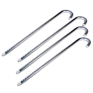 57476C # Estacas de tierra de barra de refuerzo galvanizada de acero de alta calidad Clavijas de tienda duraderas de 12mm de diámetro para actividades al aire libre - Product Image 1