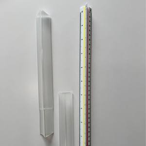 Regla Triangular de Plástico de 10 cm/4 Pulgadas, Promocional, Grande y Pequeña, Colorida, de Tres Bordes, para Arquitectos e Ingenieros, con Estuche de PVC - Product Image 3