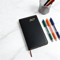 U+ CT-06 2027 Agenda en Inglés para Gestión del Tiempo y Eficiencia, Planificador Semanal, Cuero Sintético, Encuadernación Cosida con Hilo, Ideal para Regalo