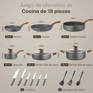 6 Piece Modern Design Heat Resistant Marble Cooking Pots Glass Lids Bakelite Handles Dishwasher Oven Safe Gas <b>Cookware</b> <b>Set</b> - Product Image 3
