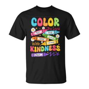 T-shirt Color The World With Kindness pour les enseignants, retour à l'école - Product Image 1