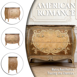 Meuble buffet de luxe rustique et royal, design antique, <span class=keywords><strong>pour</strong></span> salle à manger et salon, table d'entrée en bois avec tiroirs - Product Image 2