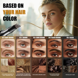 Lápiz de Cejas de 4 Puntas, 5 Colores, Lápiz Líquido para Cejas Marrón Oscuro, Lápiz de Cejas Microblading, Lápiz de Cejas Impermeable, Cosméticos - Product Image 2