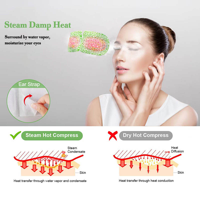 amazon hot sale custom hot steam print logo eye mask sleep 3d self heat steam eye mask