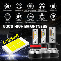 Phares LED de voiture Gview G12W 130W 30000 LM extrêmement lumineux, ampoules LED H7 H8, blanc froid 6000K, ampoules LED de phare de voiture H11