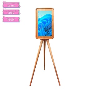 ตู้ถ่ายรูปไม้สำหรับ <span class=keywords><strong>iPad</strong></span> 12.9 นิ้ว พร้อมขาตั้งเครื่องพิมพ์ กล้อง DSLR ดีไซน์วินเทจ สำหรับงานปาร์ตี้และอีเว้นท์ พร้อมกล่องใส่แบบแข็ง - Product Image 2
