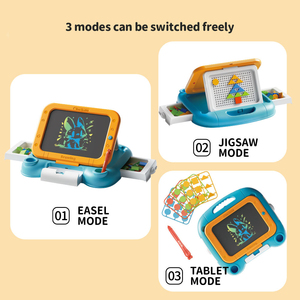 Mainan edukasi anak-anak papan gambar Lcd papan gambar Doodle dapat dihapus 2 in 1 blok bangunan edukasi Cerdas Lcd papan gambar - Product Image 3
