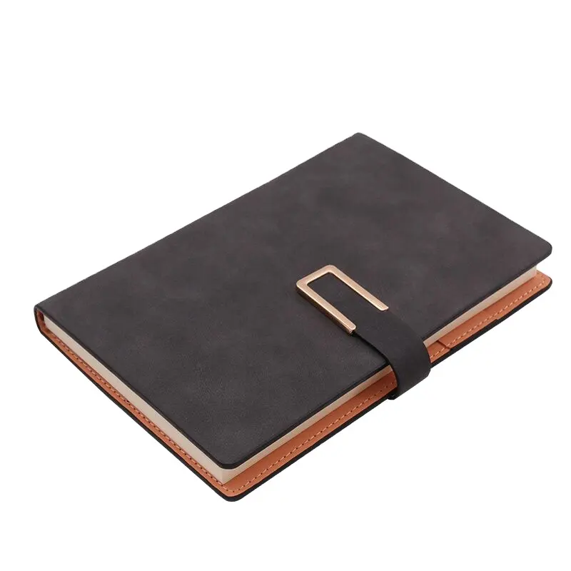 A5 Bound Notebooks With Pen Holder Buckle 240 Pages PU Leather Classic Lined Writing Hard Cover Business Notebook