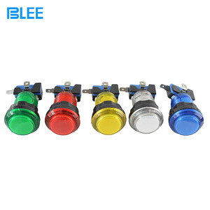 Blee 32mm Round Illuminated <b>Push</b> <b>Button</b> <b>Switch</b> With Light For Game Console Arcade Machine Accessories - Product Image 1