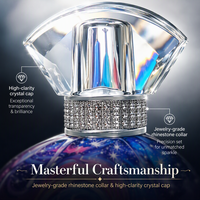 Flacon pulvérisateur de parfum en verre mat personnalisable à motif tourbillon arc-en-ciel avec sérigraphie, flacons rechargeables