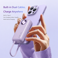 Vente flash - Batterie externe portable avec une grande capacité de 10000 mAh, charge rapide 22,5 W, câble intégré et impression de logo personnalisable
