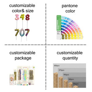 Velas de Cera con Forma de Tulipán para Fiestas, para Cupcakes, Picnic, Brillantes, Atractivas, Tema Romántico, 3.5cm X 3cm, 3 Piezas/Caja de PVC - Product Image 5