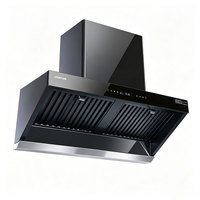 Hotte aspirante électrique murale intelligente en acier inoxydable pour cuisine, usage hôtelier, domestique et commercial