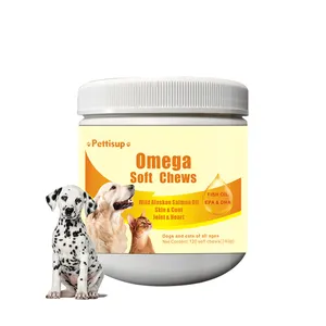 Pet Supplement Supplier Support Hip Joint Arthritis Omega-369 Chewable Dog Supplement Salmon Oil Skin Coat Supplement Chews