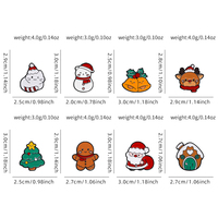 Badges en émail personnalisés en gros, motifs de personnages de Noël mignons, fabrication directe d'usine, OEM ODM, stock disponible