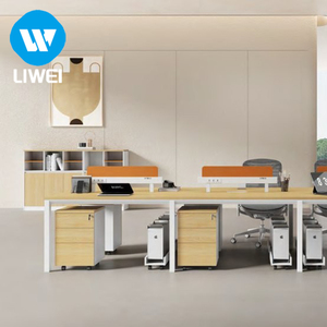 Escritorio de Estación de Trabajo Moderno con Partición <span class=keywords><strong>y</strong></span> Cubículo, Estructura de Acero Laminado en Frío, Muebles de Oficina, <span class=keywords><strong>Mesa</strong></span> de Estaciones de Trabajo de 2, 4, 6 <span class=keywords><strong>y</strong></span> 8 Plazas - Product Image 2