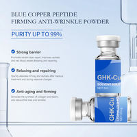 Sérum liftant anti-rides au peptide de cuivre bleu GHK-Cu, acide hyaluronique, poudre lyophilisée pour raffermir et hydrater la peau