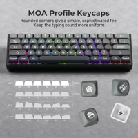 XVX gris dégradé colorant Sublimation PBT Keycap Set 132 touches personnalisé personnalisé mignon clavier mécanique