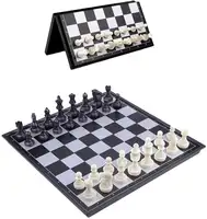 Juego de ajedrez magnético de plástico ABS, tablero de ajedrez de plástico de tamaño mediano, 30cm, barato