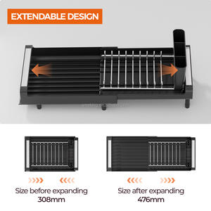 WIREKING Organiseur de <span class=keywords><strong>cuisine</strong></span> en acier inoxydable <span class=keywords><strong>pour</strong></span> la maison ou le camping-car, petit rangement <span class=keywords><strong>pour</strong></span> armoire de <span class=keywords><strong>cuisine</strong></span>, séchoir à vaisselle sur l'évier, porte-assiettes et porte-bols - Product Image 5