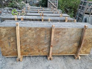 Dalles de sol de <span class=keywords><strong>jardin</strong></span> d'extérieur, dalle d'<span class=keywords><strong>ardoise</strong></span> rustique/rouillée multicolore pour pavage extérieur - Product Image 5