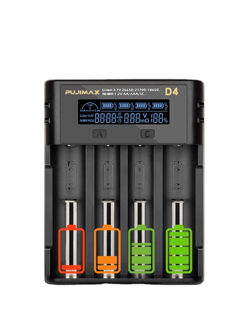 LCD Screen Display Fast 18650 Charger Suitable for 3.7v Lithium 1.2v Ni-Mh Battery 18650 Battery Charger LCD Display