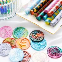 Rétro mixte couleur feu peinture cire couleur vive rond feu peinture cire bâton feu peinture pistolet