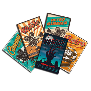 Targa in Metallo <span class=keywords><strong>Vintage</strong></span> per Decorazione Home <span class=keywords><strong>Cinema</strong></span>, Poster Cinematografico con Stampa UV, Placca in Metallo Dipinta a Mano Stile <span class=keywords><strong>Vintage</strong></span> - Product Image 1