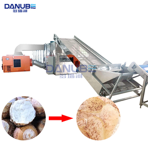 Large Scale Mesh Belt Dryer Vegetable Dehydration Machine Taro Cleaning and Slicing Drying Processing Line Taro Drying Machinery - Product Image 1