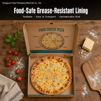 Boîte à pizza pliable en pulpe moulée ondulée kraft de qualité alimentaire, écologique, jetable, impression quadricolore, pelliculage mat