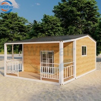 Maison préfabriquée modulaire WinFair Bungalow à faible coût, structure en acier, toit triangulaire, résistante aux ouragans, exportable, petite maison conteneur