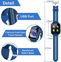 Reloj Inteligente S16 para Niños, Resistente al Agua, Reproductor de Música MP3, Podómetro, Funciones de Juego, para Niños y Niñas, iOS, Plástico, TFT