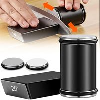 15 °   Aiguiseur de couteaux magnétique noir à roulement, diamant et céramique, outil d'affûtage rapide pour kit de cuisine professionnel