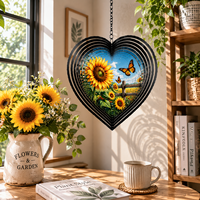 Vente directe usine Carillon éolien mobile en acier réutilisable pour extérieur, décoration suspendue pour la maison, anniversaire, mariage, multifonctionnel
