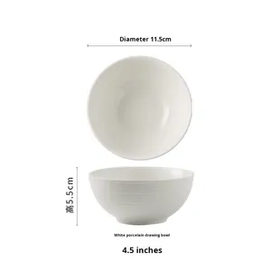 Bol à nouilles de style chinois haut de gamme anti-brûlure Gold Line, en céramique épaissie pour usage domestique, idéal pour les fêtes, vaisselle de table de grande valeur - Product Image 6