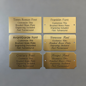 لوحات معدنية نحاسية ذهبية راقية بالجملة بشعار مخصص، هدايا تجارية، إكسسوارات للجوائز والكؤوس - Product Image 5