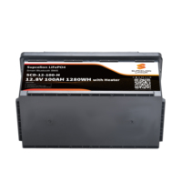 Batterie LiFePO4 Personnalisée à Cycles Profonds 12V avec Bluetooth, Système de Stockage Solaire Lithium-Ion, Disponible en 50Ah, 100Ah, 200Ah, 300Ah
