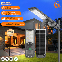 Cámara de luz de calle solar Led integrada Luz de calle solar impermeable para exteriores con cámara CCTV inalámbrica para exteriores 4G 360 100W