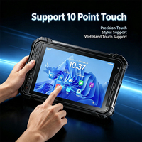 Tablette robuste Android 16 de 8 pouces, 6 Go de RAM, 128 Go de ROM, 4G/WiFi/GPS/BT NFC, batterie 10000 mAh, IP65, lecteur de codes-barres, PC industriel étanche