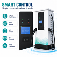 Borne de recharge rapide DC commerciale à double pistolet 80-240 kW CCS2 OCPP IP55, station de charge au sol pour projets de dépôts de flottes routières